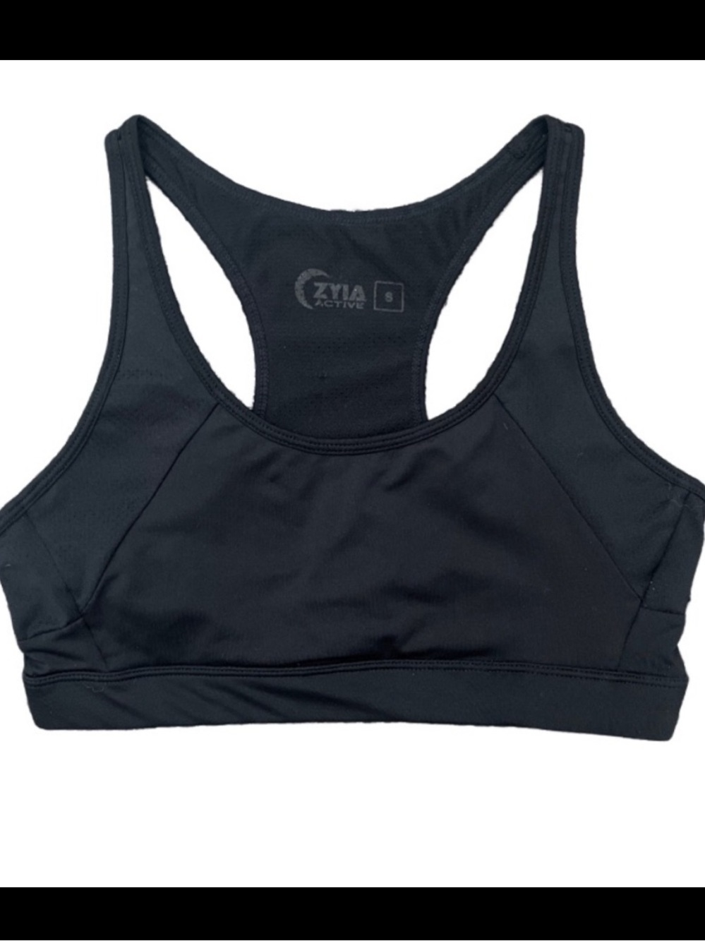 Zyia Black Racerback Sports Bra